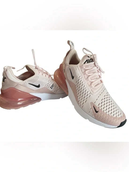 Nike Air Max 270 Women's Sneakers - Blush Pink/White/Black - Size 9 - Picture 2 of 9